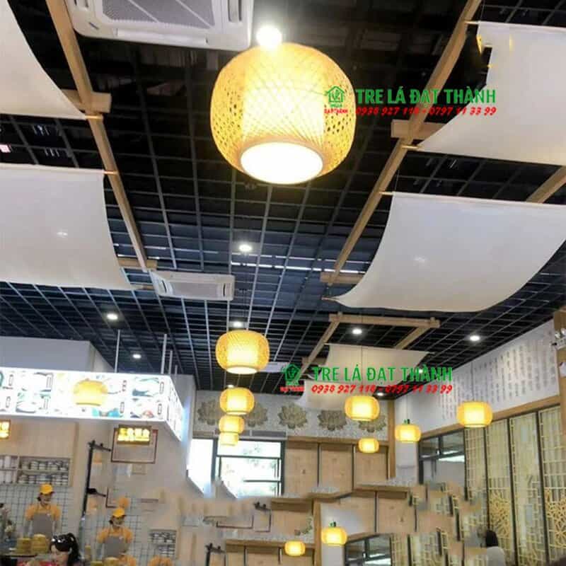 Lồng Đèn Bí Mắt Cáo Mây Tre Thả Trần - DMT044